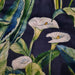 Paradise navy and floral patterned readymade blackout eyelet curtains