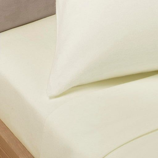 Percale Polycotton Cream Deep Fitted Sheet