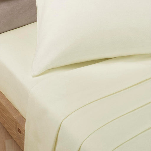 Percale Polycotton Cream Fitted Sheet