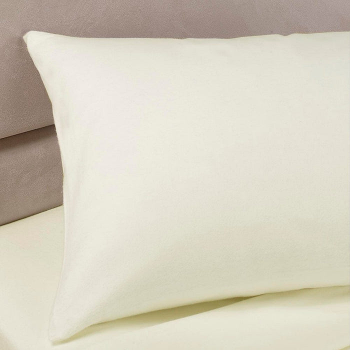 Percale Polycotton Cream Pillowcase Pair
