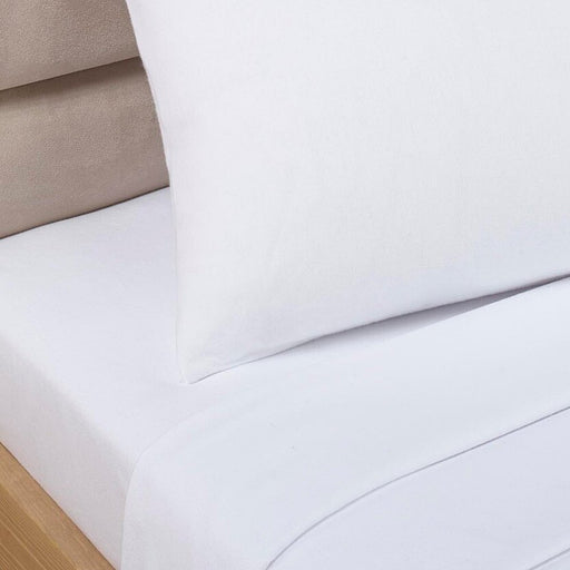 Percale Polycotton White Fitted Sheet