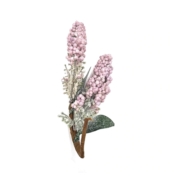 Small pink berry spray Christmas tree decoration