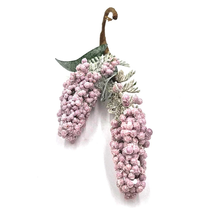 Small pink berry spray Christmas tree decoration