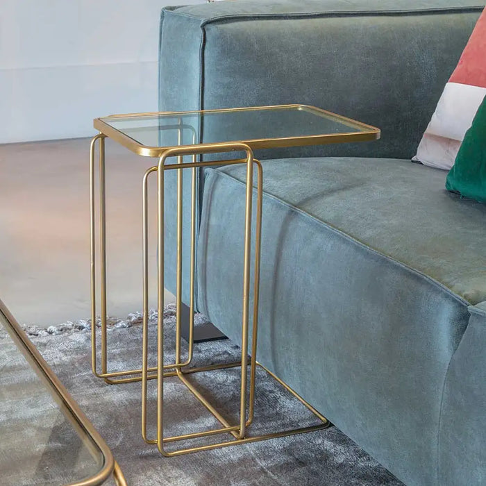 RIVERDALE Roma Gold Side Table