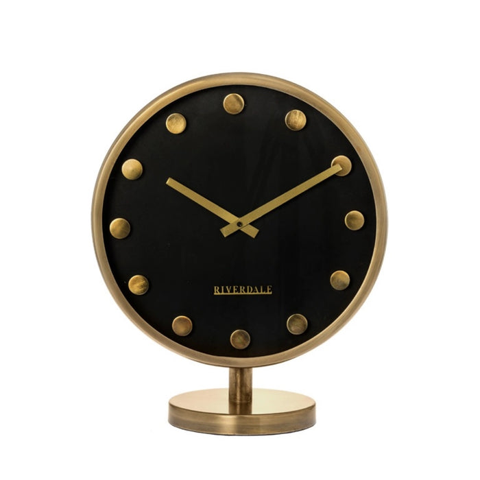 RIVERDALE Sas Gold Table Clock