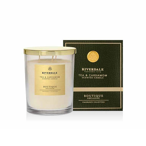 RIVERDALE Tea & Cardamom Boutique Exclusive Green Candle