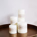 RIVERDALE White Pillar Scented Candles. White Tea and Ginger Fragrance