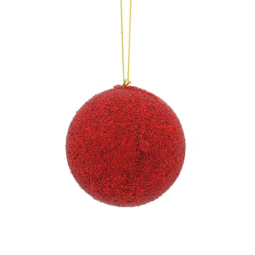 Red Bead Christmas Bauble