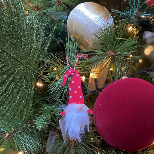 Red gnome hanging Christmas Tree ornament
