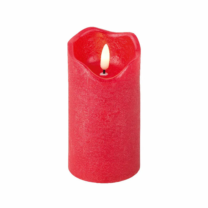 Red LED Wax Battery Operated Indoor Candle 13cm