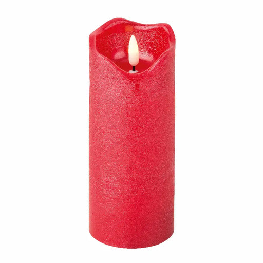 Red LED Wax Battery Operated Indoor Candle 17cm