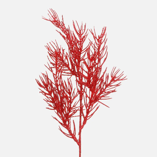 Red Yew with glitter to decorate your Christmas tree or holiday setting