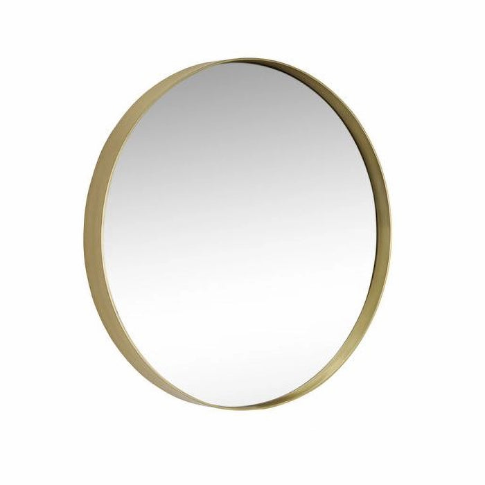 Round Wall Mirror With Brass Frame