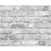 Rustic grey brick effect wallpaper