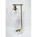 SOUTH ROW Globe brass-effect table lamp featuring a glass globe, metal stem and marble base