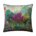 Scatter Box Whisper purple cushion is a watercolour landscape printed on soft velour fabric