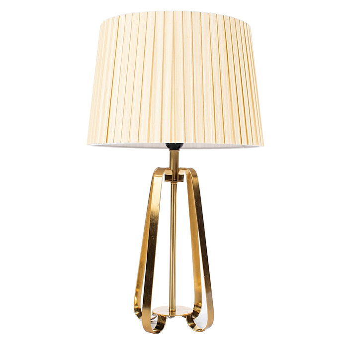Sia Geo Bronze Table Lamp with Cream Shade