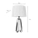 Sia Geo Silver Table Lamp with Grey Shade