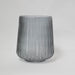 Smoked grey large glass candle holder-vase