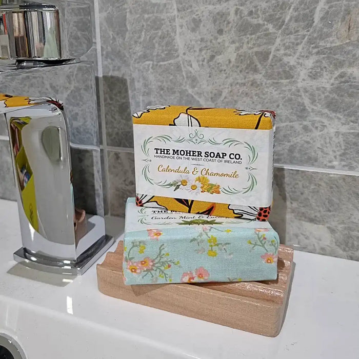 Moher Soap Co Soap Dish Duo Calendula & Chamomile and Garden Mint & Eucalyptus Gift Set