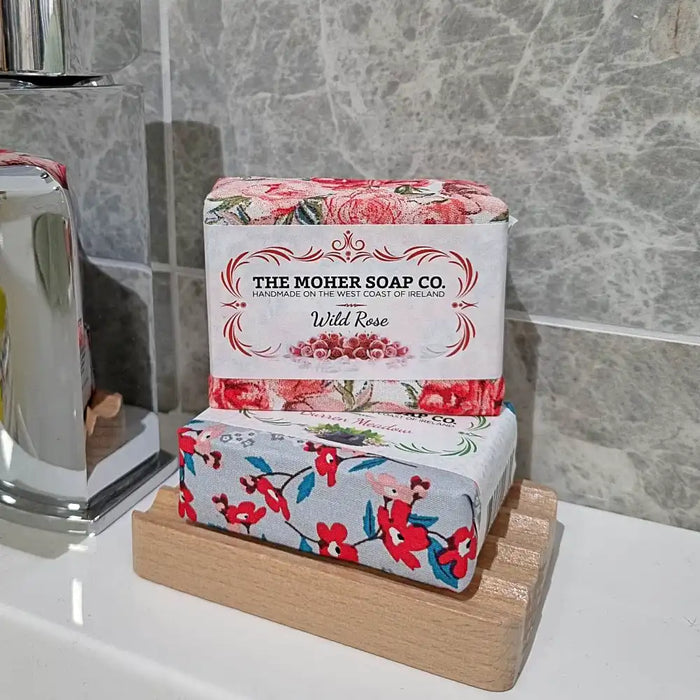 Moher Soap Co Soap Dish Duo Wild Rose and Burren Meadow Gift Set