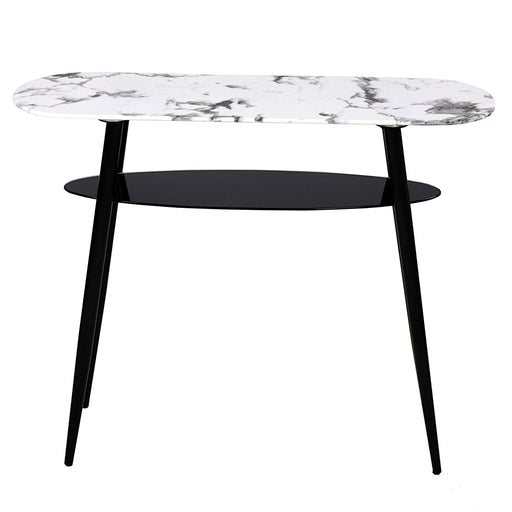 Sofia Marbled Glass Console Table