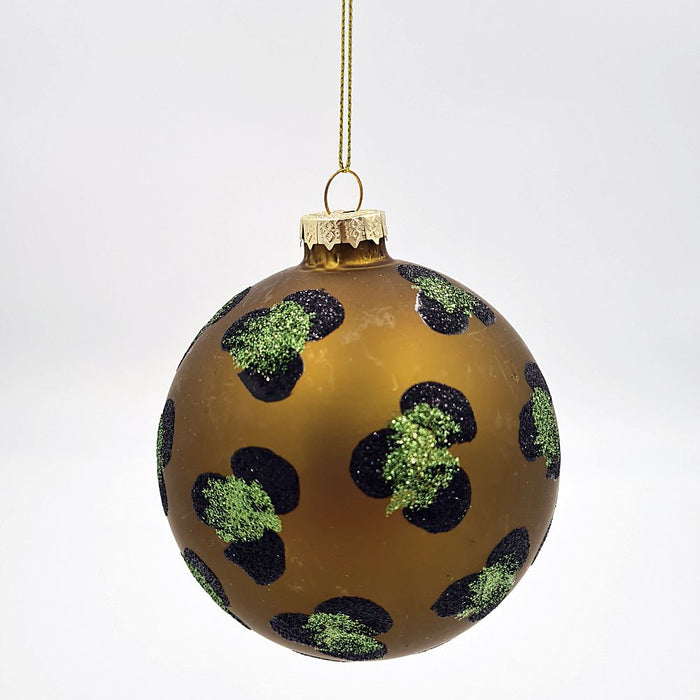 Green Glass Christmas Bauble