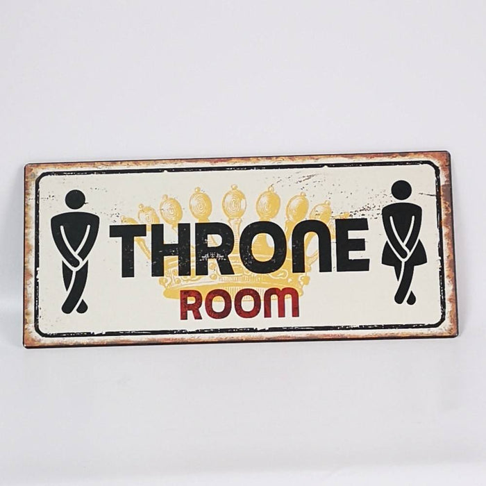Throne Room, decorative metal hanging sign