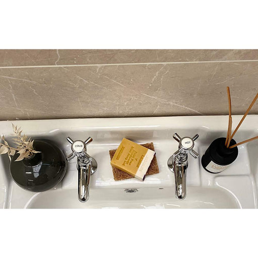 Traditional chrome bathroom basin taps