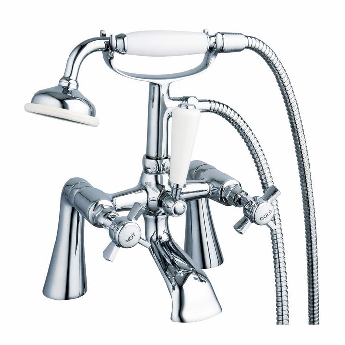 Traditional chrome bath shower mixer tap