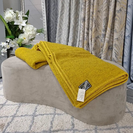 WOW Daffodil Yellow Irish Wool Blanket