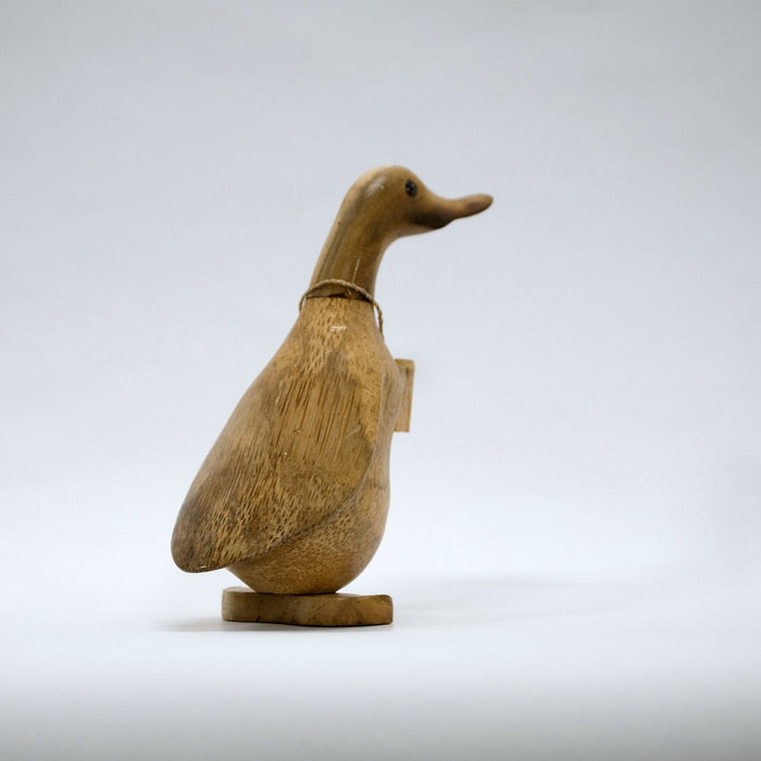 Small wooden welcome duck figurine