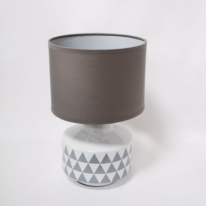 Wylie table lamp and grey fabric shade