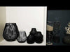 Cimbo large contemporary matt black metal vase and home accessories