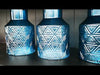 Complements Dakota blue glass vases