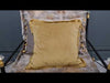 Meghan mustard soft matte velvet cushion, complete with thick fringed edges