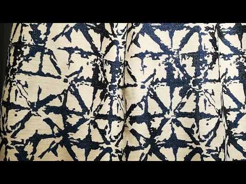 Scatter Box Sigma navy, damask design curtains