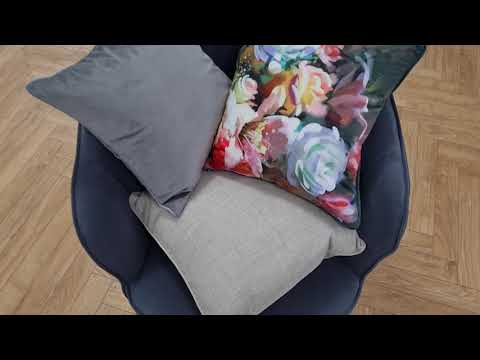 Helsinki linen smart scandinavian inspired plain faux linen cushion with piping