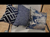 Scatter Box Moonstruck luxurious jewel navy coloured cushion boasting a 2 tone effect