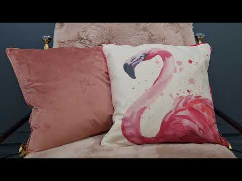 Flamant watercolour flamingo cushion