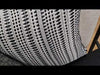 Helsinki black smart scandinavian inspired plain faux linen cushion with piping